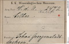 Etiketten zu Silber (NHMW-MIN-Aa2692)